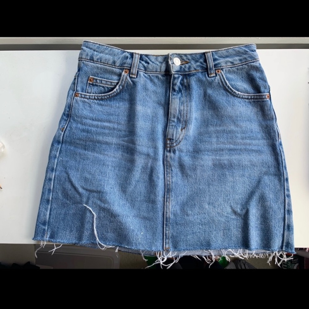 Topshop Moro Denim Skirt